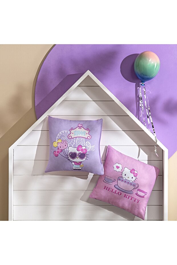 Licensed Hello Kitty Funny Cotton 40X40 Throw Pillow
