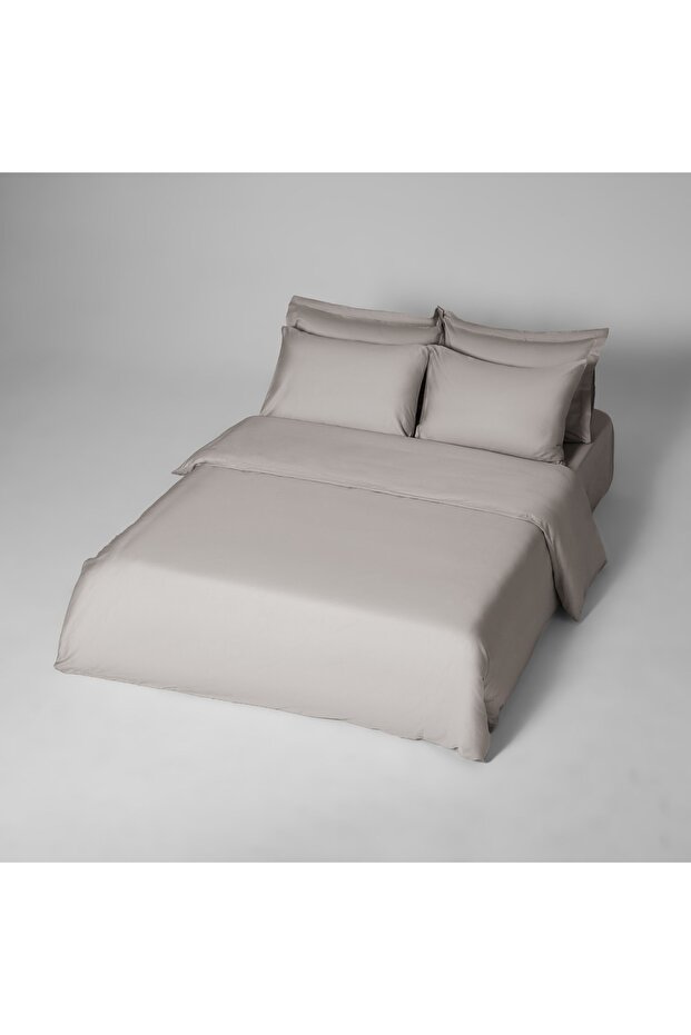 Mix&Match Cotton Satin Superking Size Duvet Cover Stone