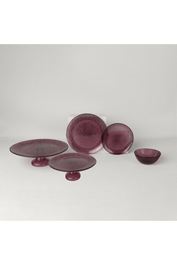 Fine Pasta Tabak 21 cm Mürdüm - 4