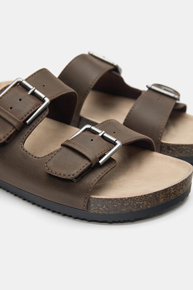 Tokalı bantlı sandalet - 5