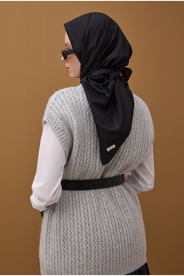 Soft Kraş Eşarp Siyah - 3