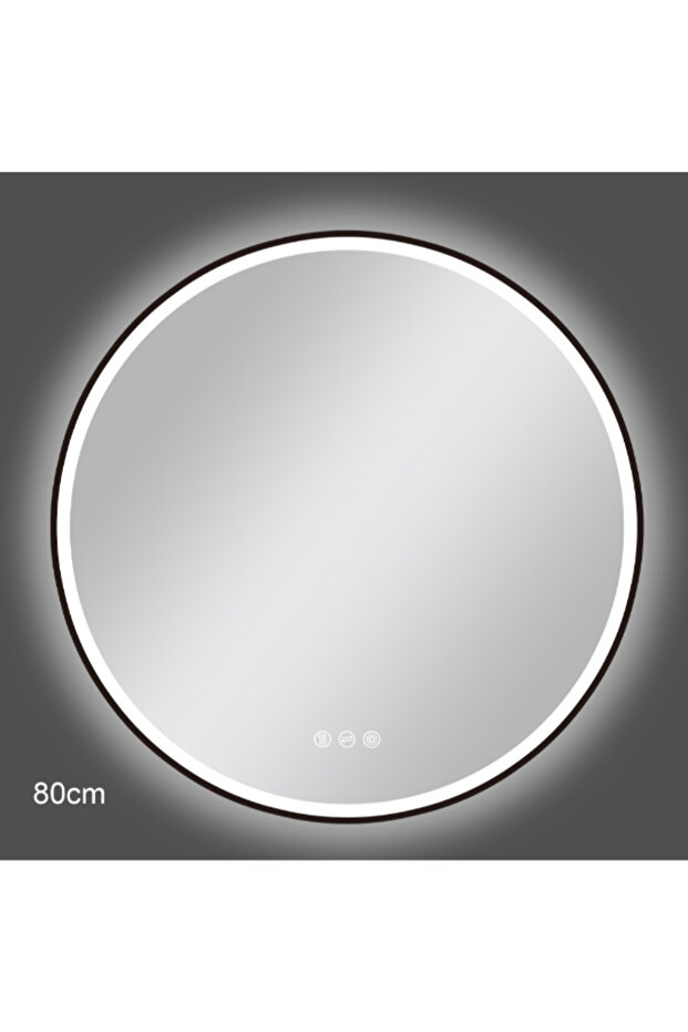 Round Copper Free Environmental LED Bathroom Mirror 80cm - 1