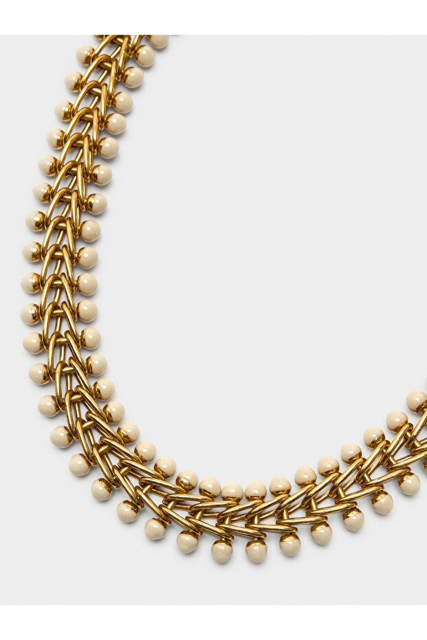 Mineli Örme Efektli Kolye - 3