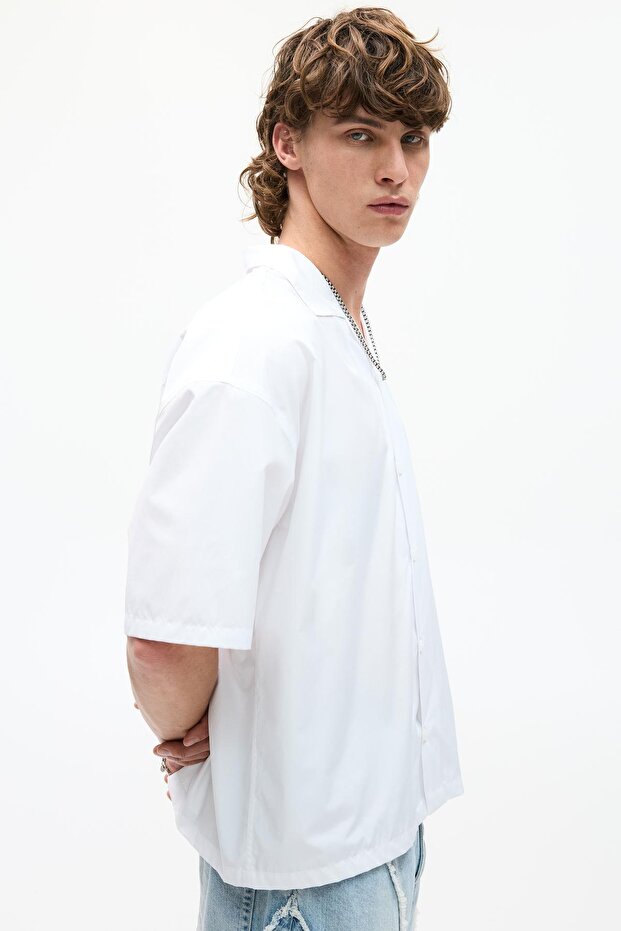 Kısa kollu poplin gömlek - 3