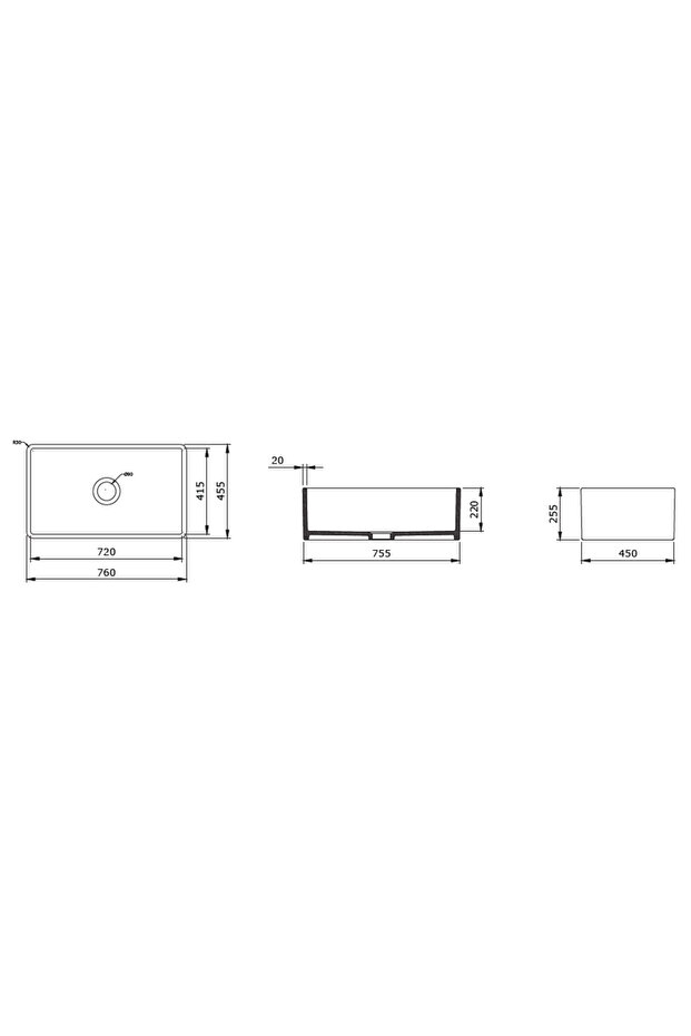 LAVELLO MUTFAK EVİYESİ 76 CM - BEYAZ - 2