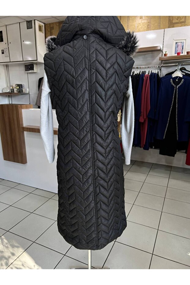 Siyah Kapitone Şişme Yelek - 5