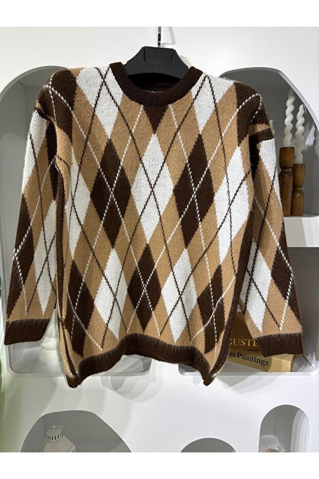 سترة تريكو بنمط البقلاوة - 1