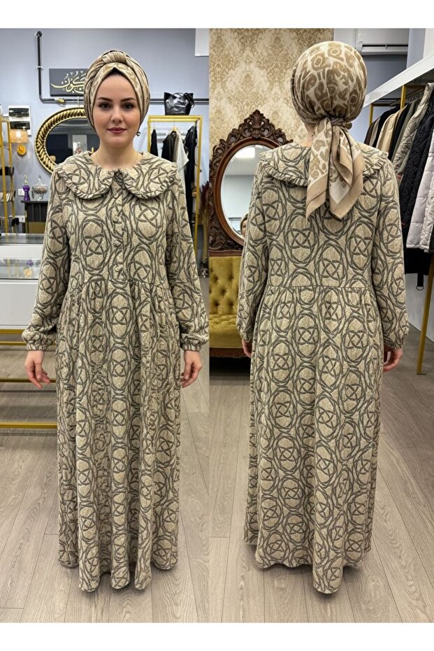 Tesettür Kışlık Elbise - 2
