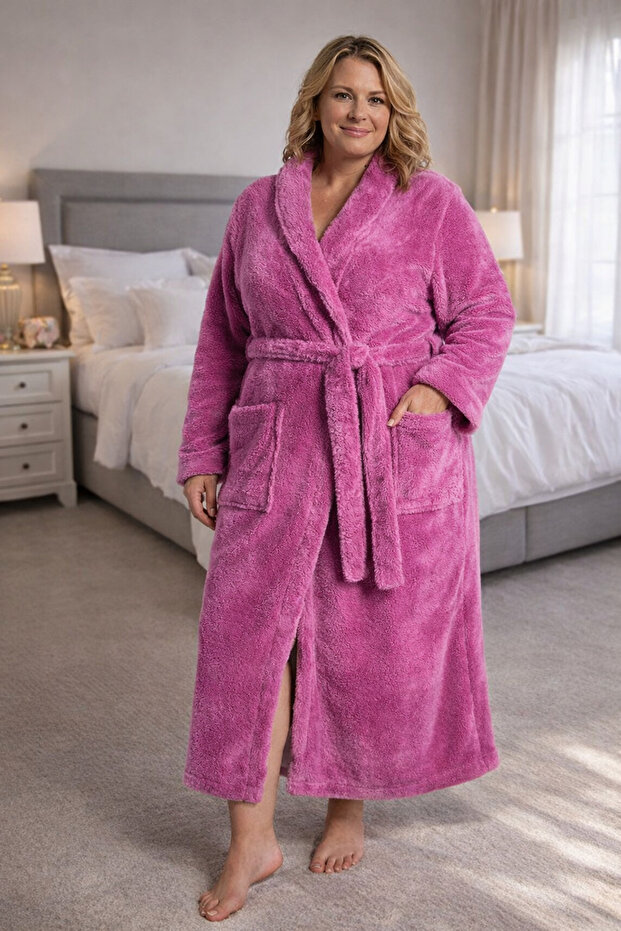 Plus Size 100% Wellsoft Women's Dressing Gown/Bathrobe