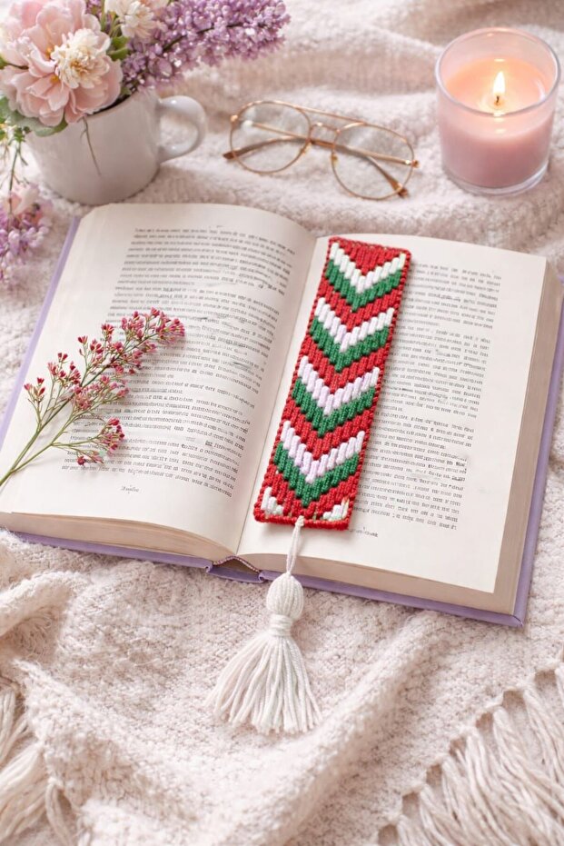 Handmade Macrame Bookmark | Koton Rope Knitting Design | 5X18 cm