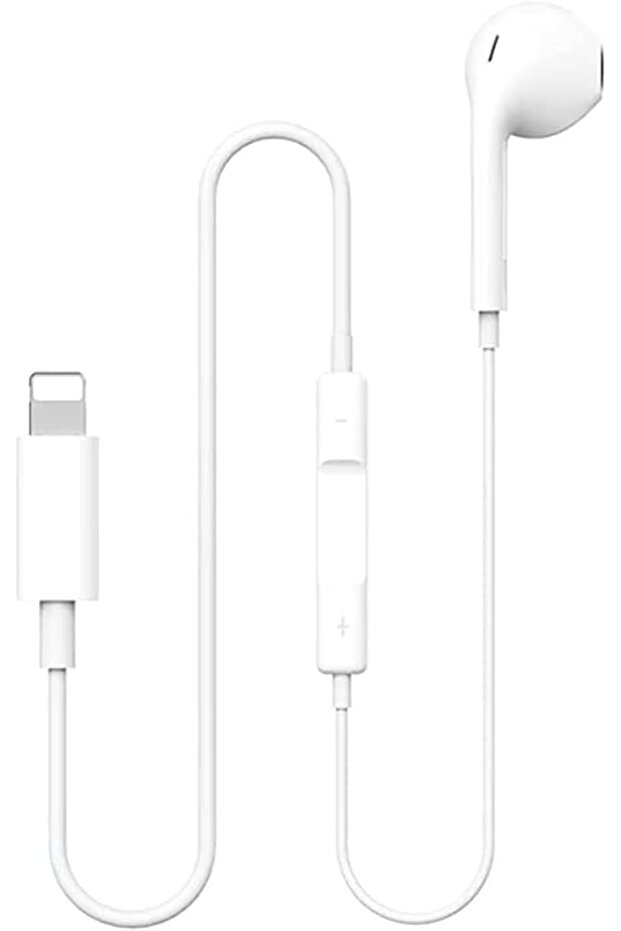 Earbuds 306 Plug And Play Lightning Connector - White