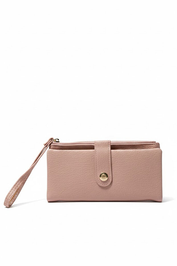 Women's Wallet Gold Detailed Zippered Stylish Wallet