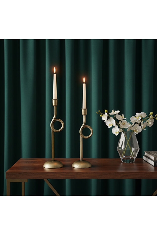 Gold Çember Şamdan - 3