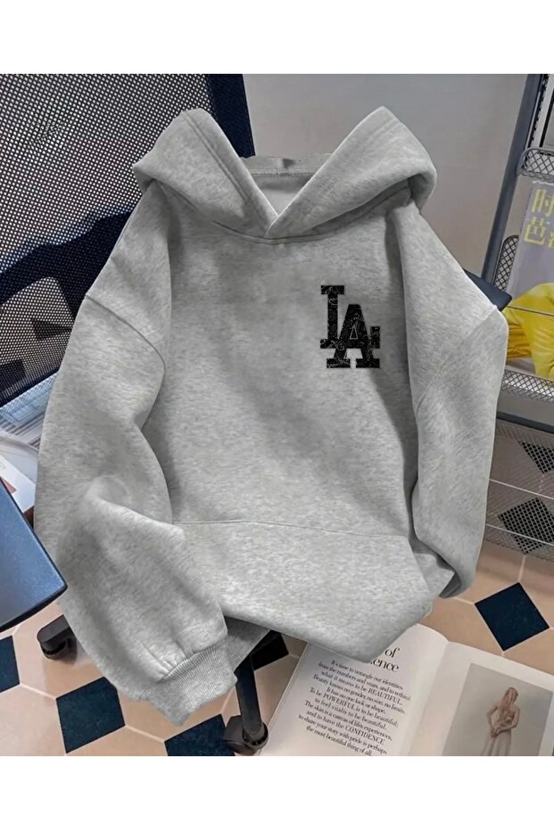 La Baskili Oversize Unisex Women/Men K Hooded Sweatshirt