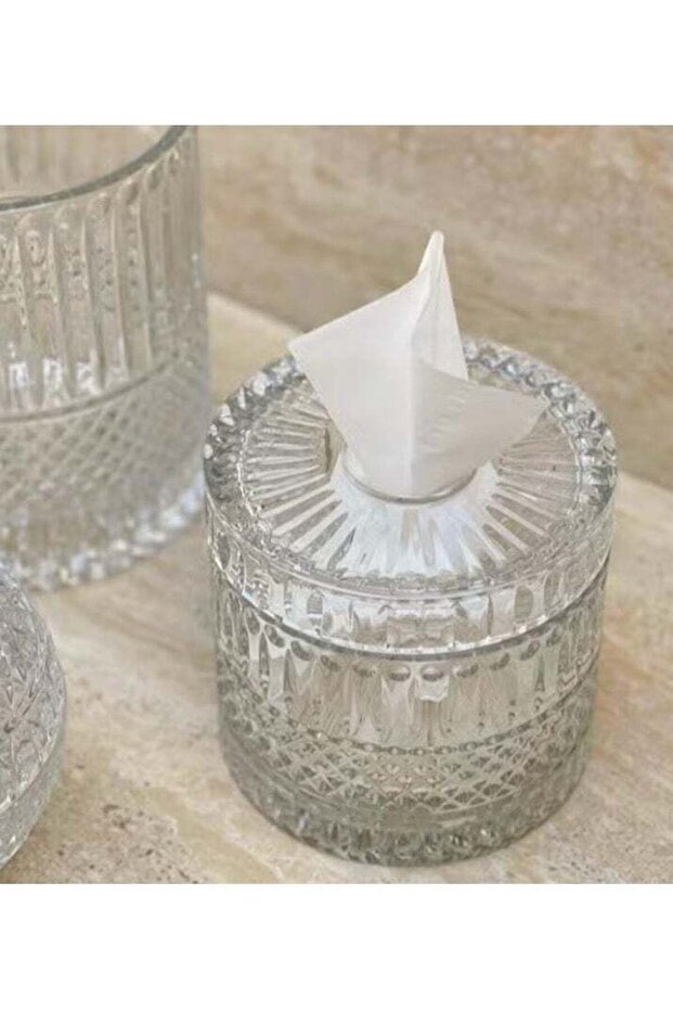 علبة مناديل زجاجية - 1