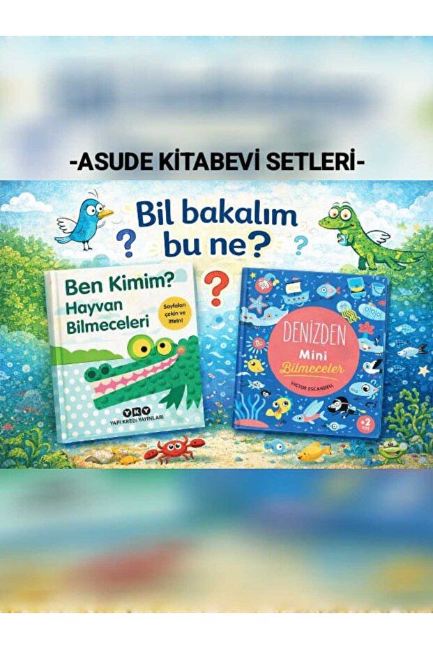 Ben Kimim? Hayvan Bilmeceleri - Denizden Mini Bilmeceler - 2 kitap set