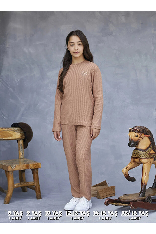 Girl's Long Sleeve Pajama Set All Cotton 1 Quality