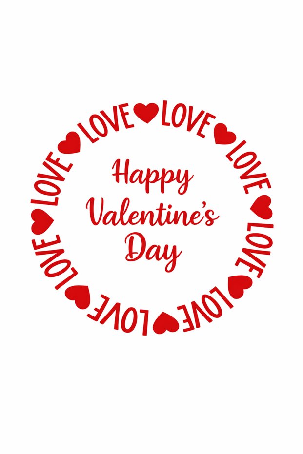 Valentine's Day Sticker 50*50 Vehicle Auto Laptop Display Mirror Compatible