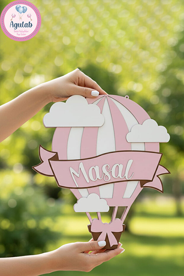 Balon Temalı İsimli Işıklı Kapı Süsü - 1