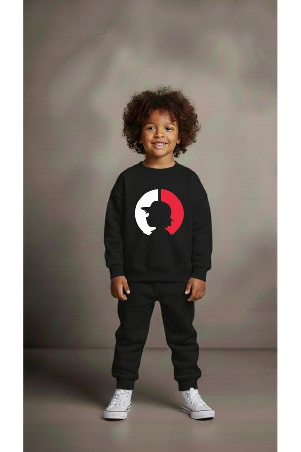 Team Sweatshirt Hat V Printed Girls Boys Crew Neck3 4-5-6-7-8-9-10-11-12Years