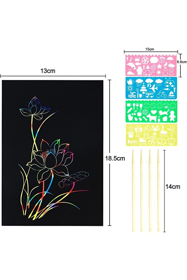 مجموعة ورق الرسم بالخدش - 5