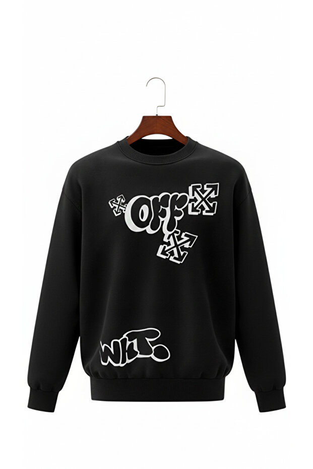 سويت شيرت للجنسين 0oversize 100% قطن مطبوع