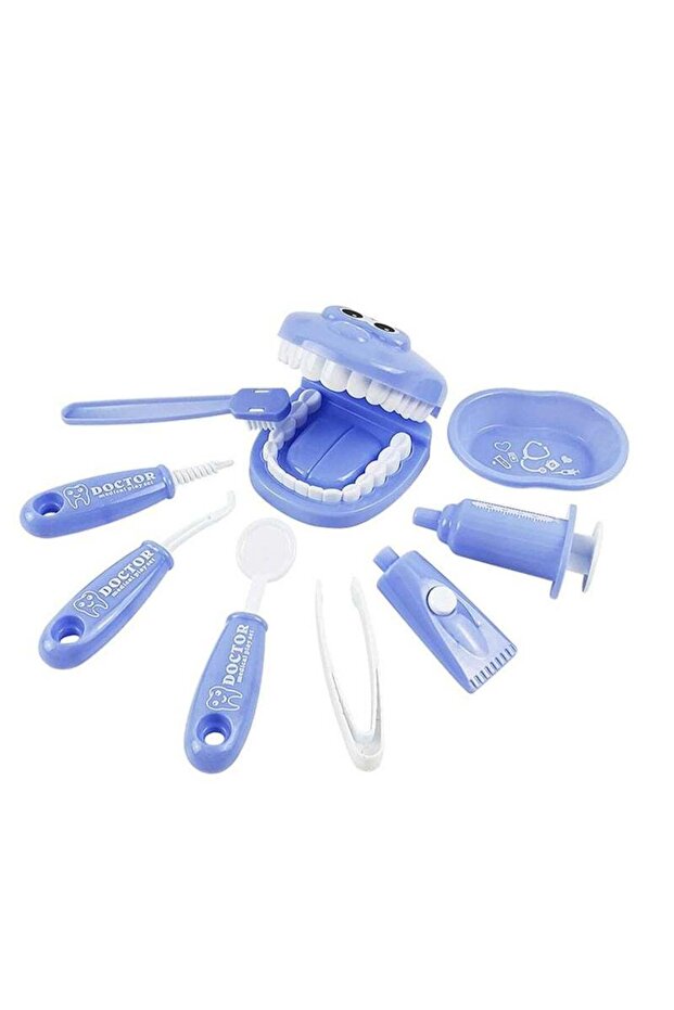 9-Piece Kids Dental Pretend Play Set, Tooth Brushing Teaching Game for Toddlers