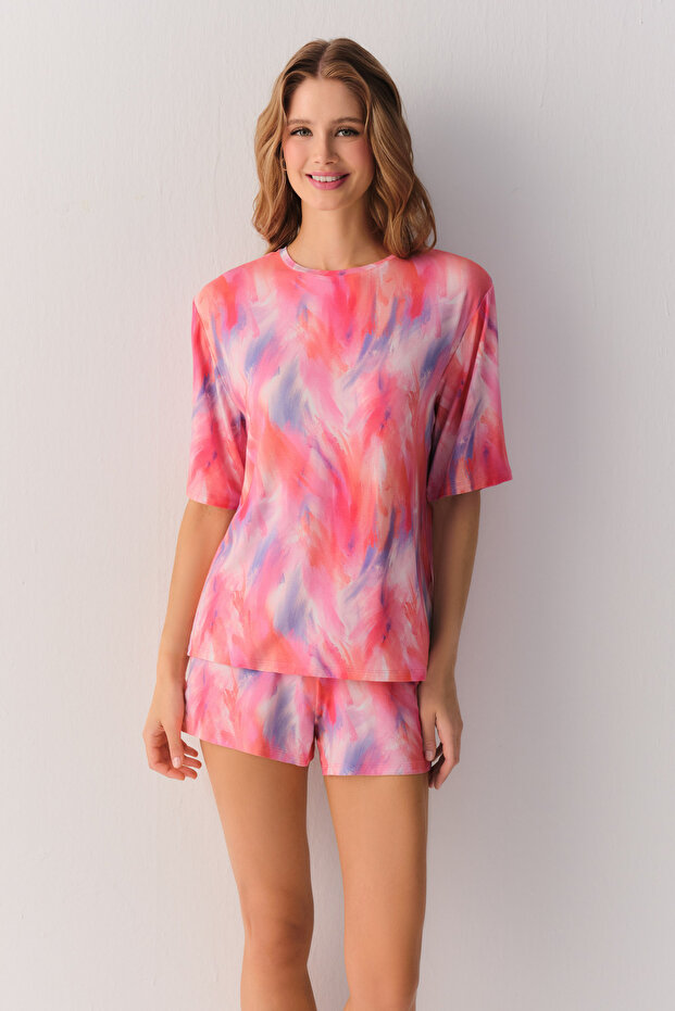 Pink Shadows Şort - 1