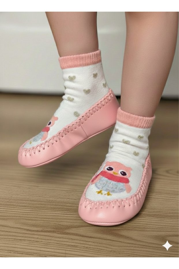 Children's Moccasin Socks Booties Slippers - Non-Slip Home & Kindergarten Shoes