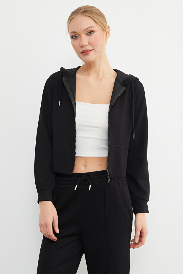 Basic Kapüşonlu Çimalı Modal Eşofman Takımı - 6