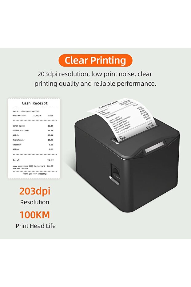 Receipt Printer 80 mm Thermal Printer - 4