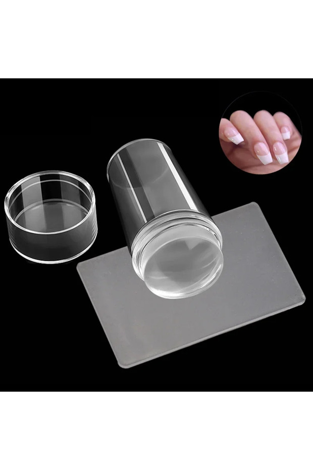 02 Nails Art Stamping Plates Kit French Manicure Design Plate Stamp Polish Stencil Template Seal Sta