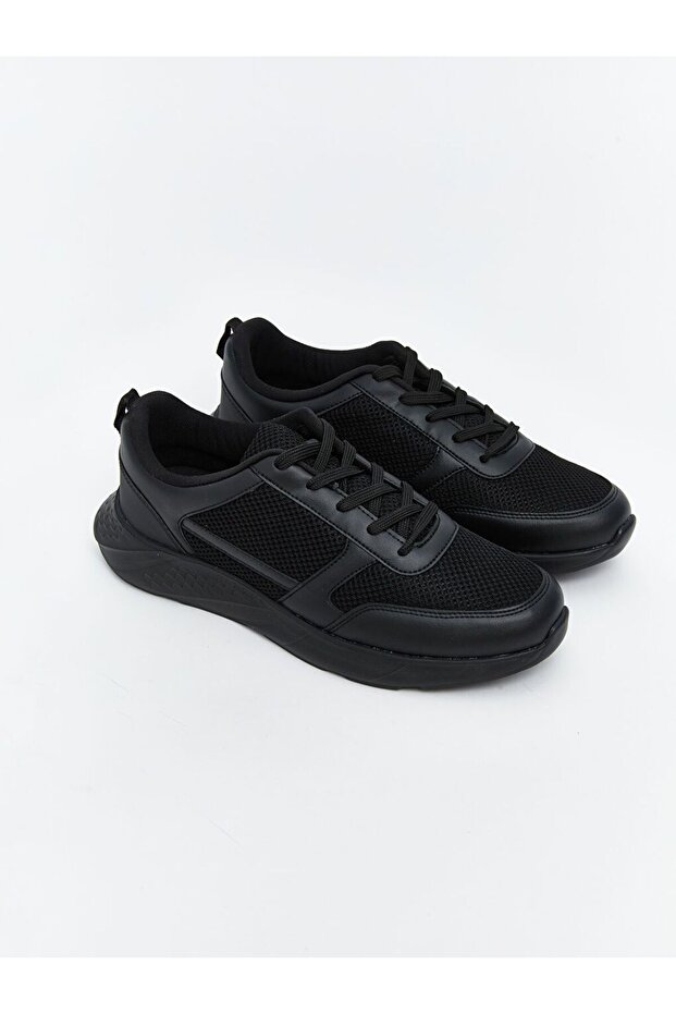 Lcw Steps Black Lace-Up Men's Sports Shoes