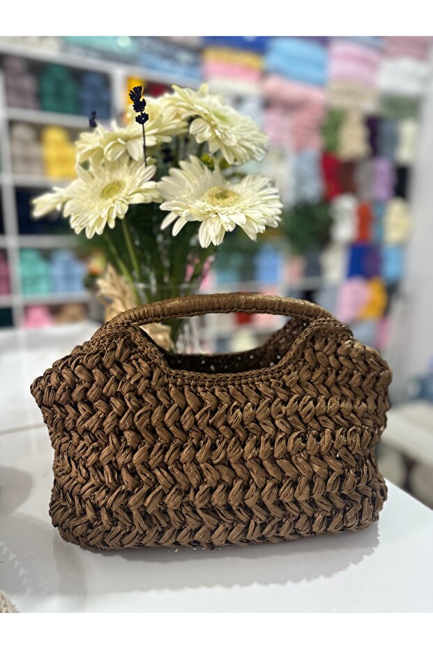 El Tutma Rafya İp Çanta - 5