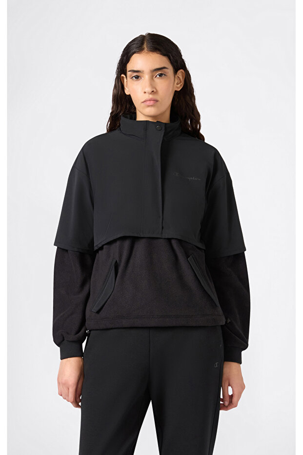 C-Tech Half Zip Top Black Women's Sweatshirt - 118050-Kk001