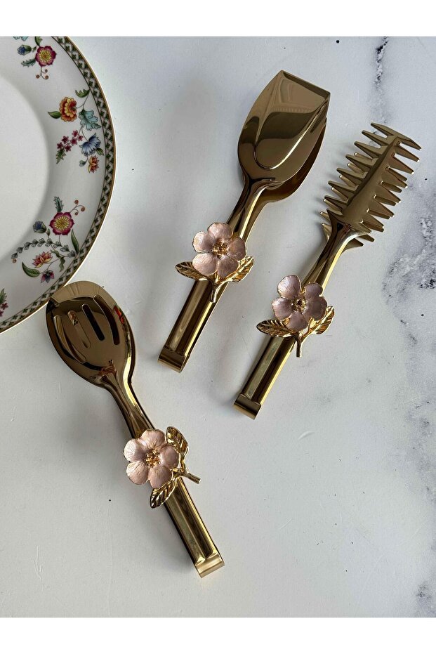 Çiçek 3'Lü Maşa Seti - 1