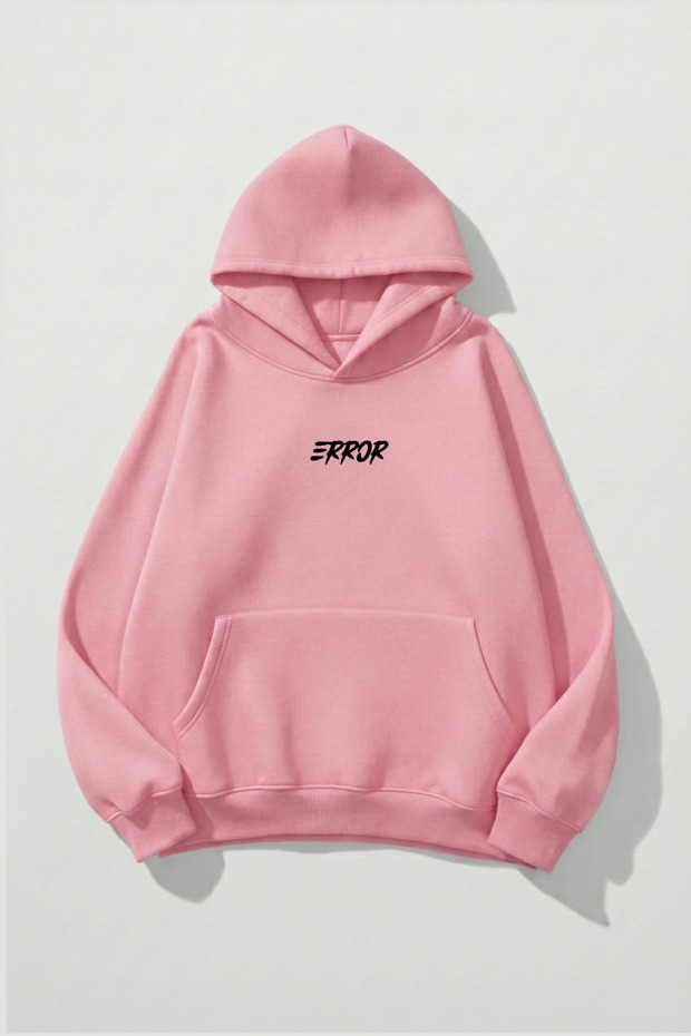 سويت شيرت هوديي ذو ملمس ناعم للجنسين من تصميم Error مطبوع Design قصة فضفاضة 3 Thread