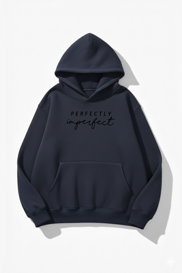 Unisex Soft Textured Perfect Printed Design Oversized 3 Thread Hoodie Sweatshirt