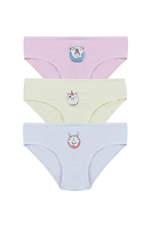 Girl's 3-Piece Cute Mouse Patterned Slip