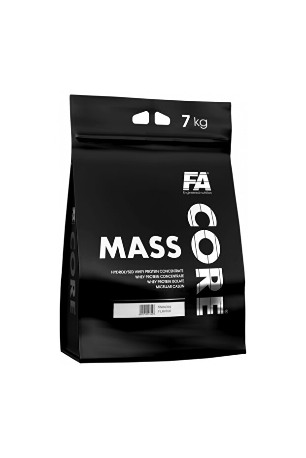 FA Core Mass Weight Gainer Snikers 7kg, High Protein & Carb Formula for Muscle Growth