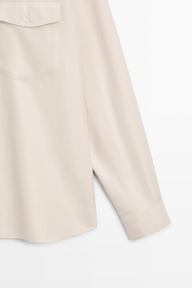 Cepli pamuklu gömlek - 3