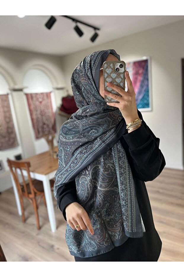 شال ناعم بنمط عرقي عتيق - نيفتي-بني