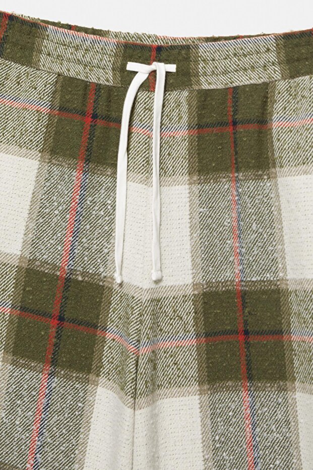 Kareli jogger pantolon - 7