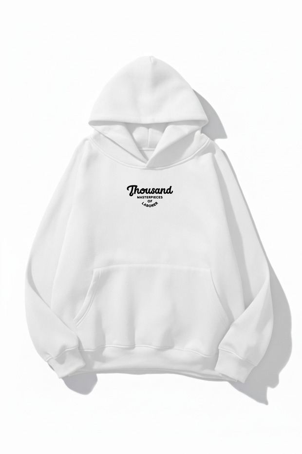 سويت شيرت هوديي ذو ملمس ناعم للجنسين من Thousand مطبوع Design قصة فضفاضة 3 Thread