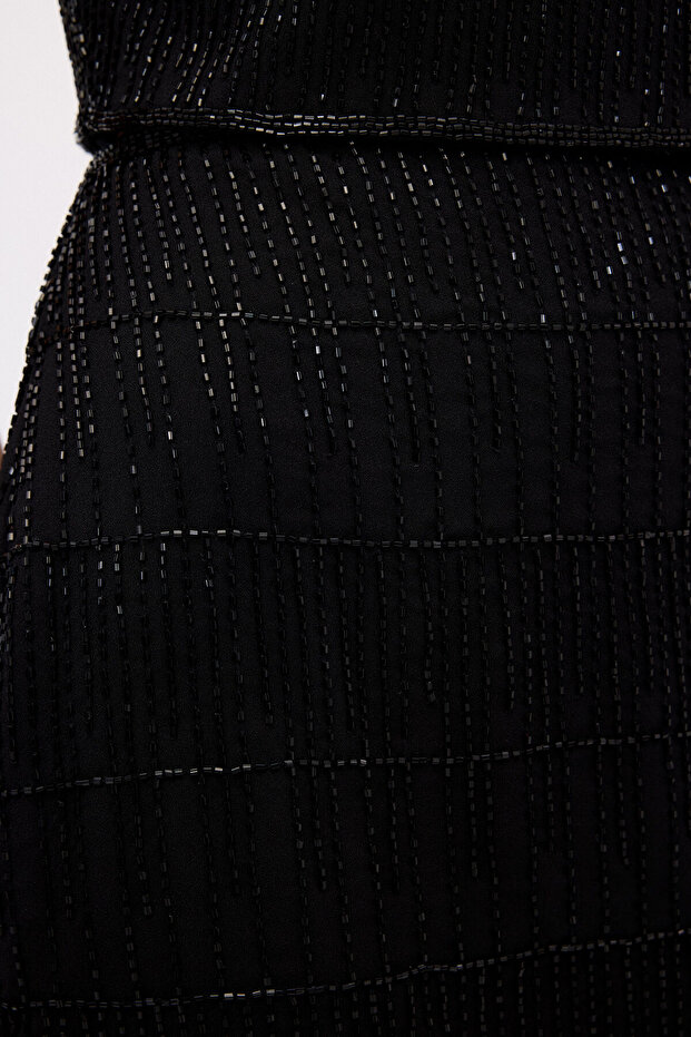 İşlemeli Mini Etek - 3