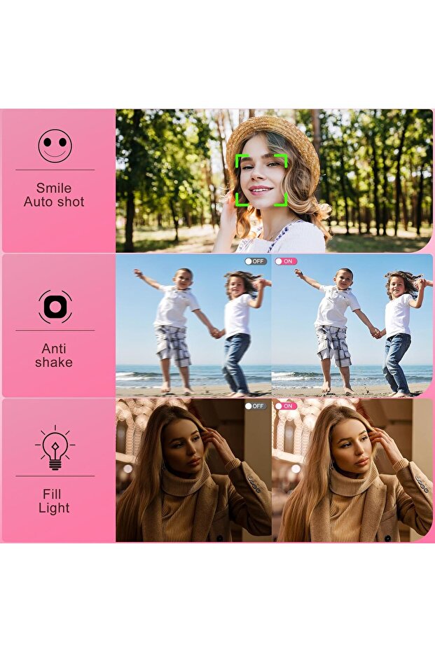 كاميرا رقمية، كاميرا بشاشة مزدوجة، كاميرا سيلفي محمولة، كاميرات تصوير فيديو للمبتدئين - 4