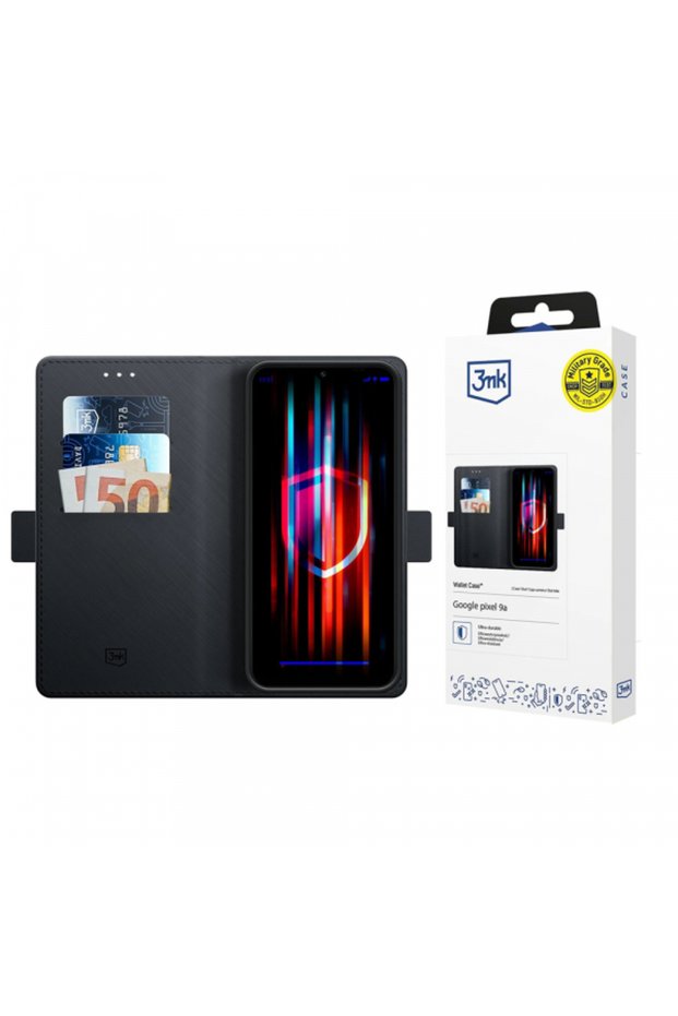Case for Google Pixel 9a, 3MK, Wallet, Black