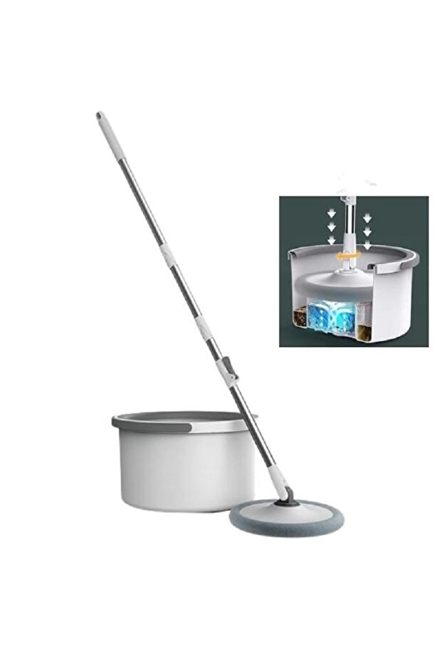Spin Mop and Bucket Set with Wringer, 360° Rotating Floor Cleaning Mop for Home & Office