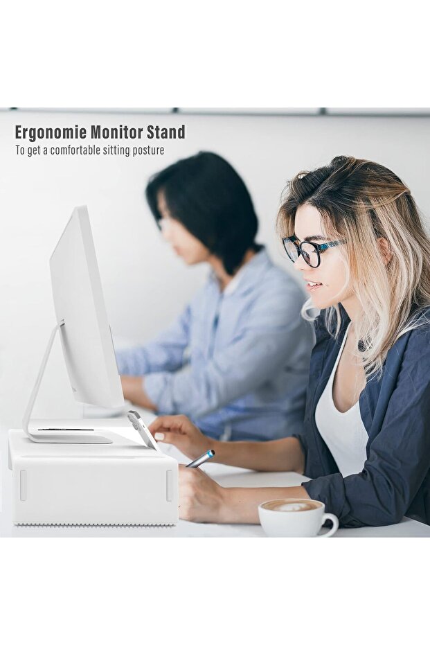 حامل شاشة قابل للتعديل مع درج تخزين - 6