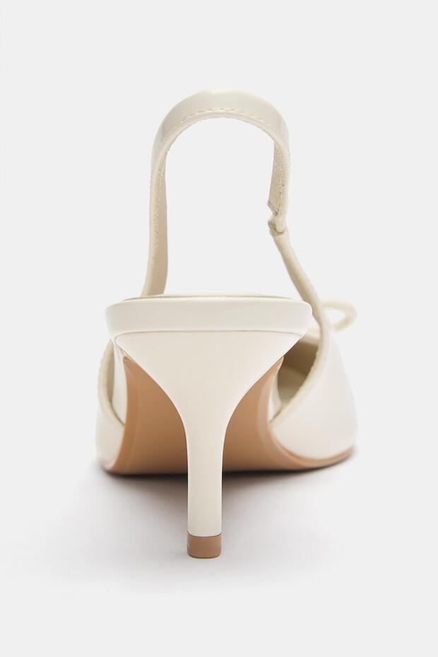 Fiyonklu topuklu ayakkabı - 5